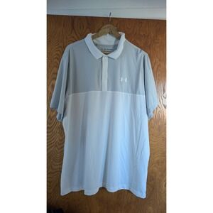 Under Armour Mens‎ XXL Performance Polo Shirt Loose Fit Gray Athletic Golf